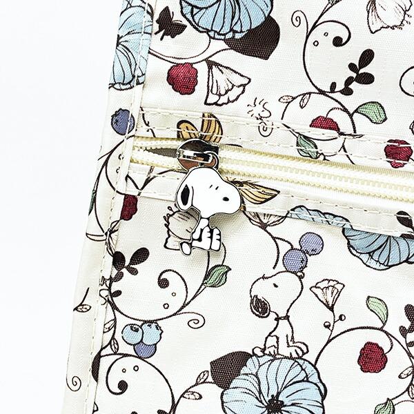 スヌーピー フラワーベージュ 折りたたみボストンバッグ(L) トラベル SNOOPY 商品画像3：キャラグッズPERFECT WORLD TOKYO