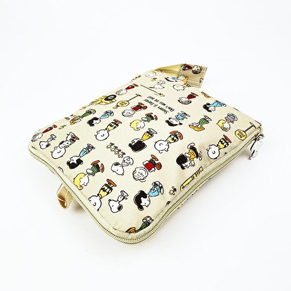 スヌーピー バスストップブラウン 折りたたみボストンバッグ(M) トラベル SNOOPY 商品画像11：キャラグッズPERFECT WORLD TOKYO