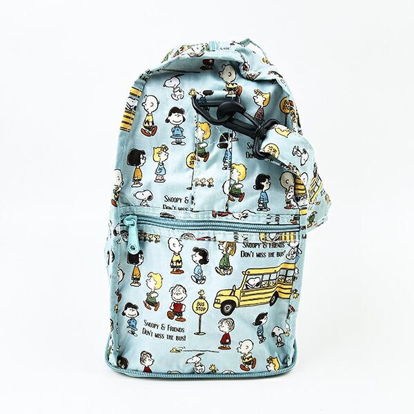 スヌーピー バスストップブルー 折りたたみボストンバッグ(M) トラベル SNOOPY 商品画像5：キャラグッズPERFECT WORLD TOKYO