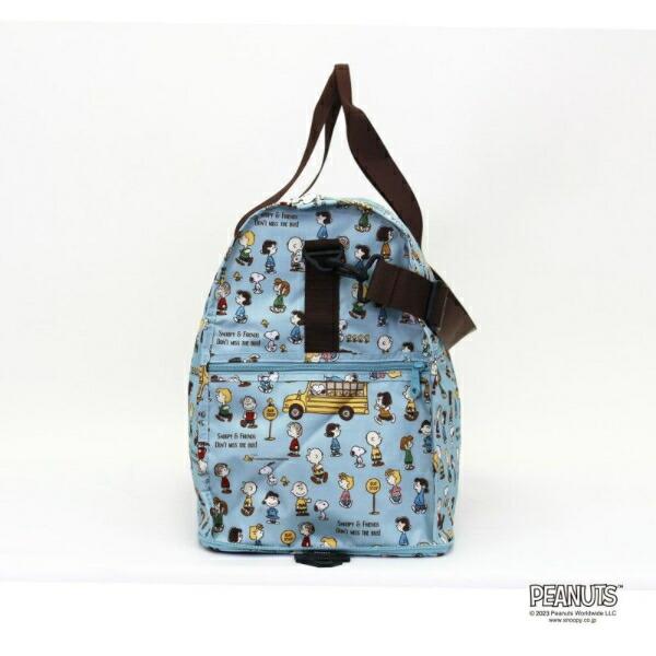 スヌーピー 折りたたみボストンバッグ(L) バスストップブルー トラベル SNOOPY 商品画像3：キャラグッズPERFECT WORLD TOKYO