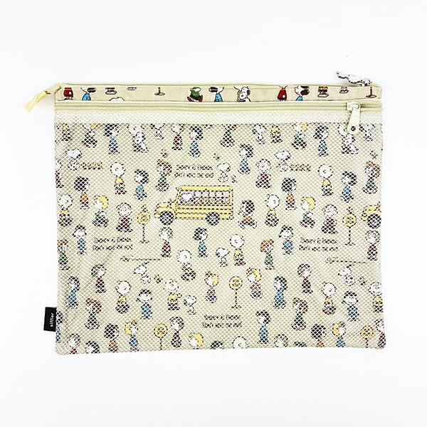 スヌーピー バスストップブラウン マルチポーチセット トラベル SNOOPY 商品画像2：キャラグッズPERFECT WORLD TOKYO