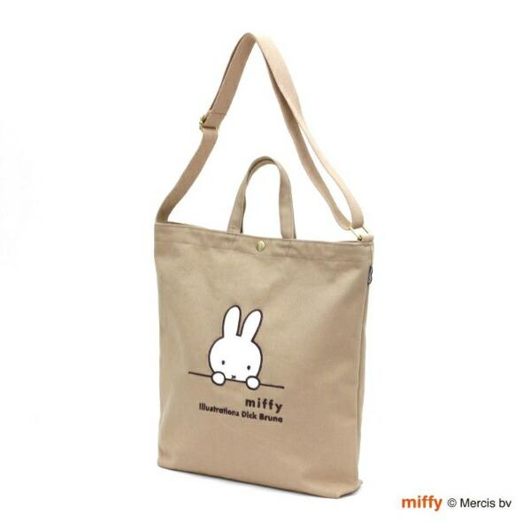 ミッフィー miffy ミッフィーフェイス 2WAY帆布トートショルダーバッグ トー･･･