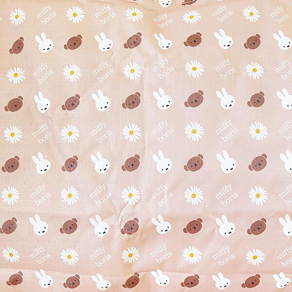 ミッフィー miffy ミッフィー＆ボリス 折りたたみトートバッグ フラワーベージュ トラベル 商品画像3：キャラグッズPERFECT WORLD TOKYO