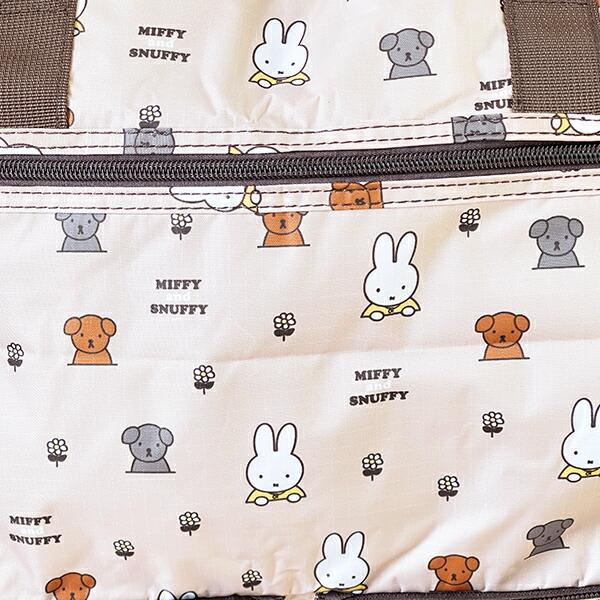ミッフィー miffy ミッフィー＆スナッフィー 折りたたみボストンバッグ(L) ベージュ トラベル 商品画像2：キャラグッズPERFECT WORLD TOKYO