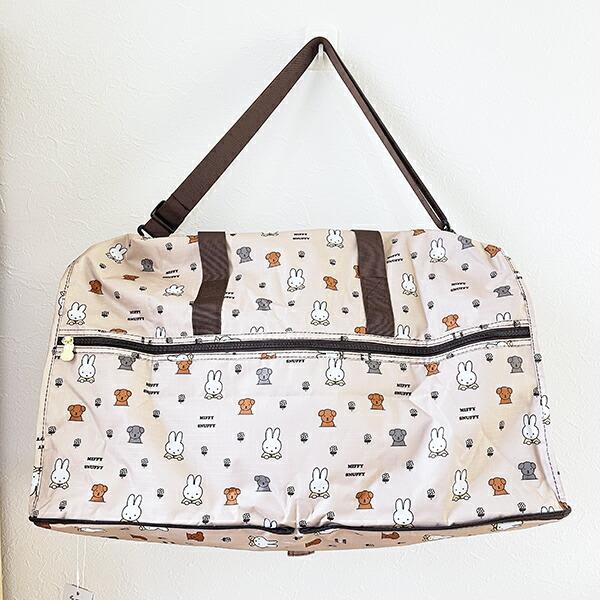ミッフィー miffy ミッフィー＆スナッフィー 折りたたみボストンバッグ(L) ベ･･･
