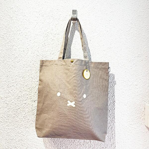 ミッフィー miffy トートバッグ (フェイスグレー) 商品画像7：キャラグッズPERFECT WORLD TOKYO