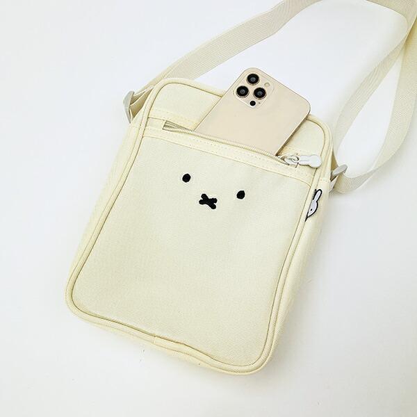 ミッフィー miffy フェイス 縦型ショルダーバッグ アイボリー 商品画像5：キャラグッズPERFECT WORLD TOKYO