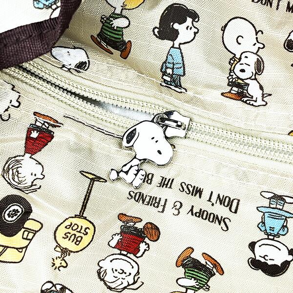 スヌーピー バスストップブラウン 保冷＆保温エコバッグ(M) ランチ SNOOPY 商品画像5：キャラグッズPERFECT WORLD TOKYO