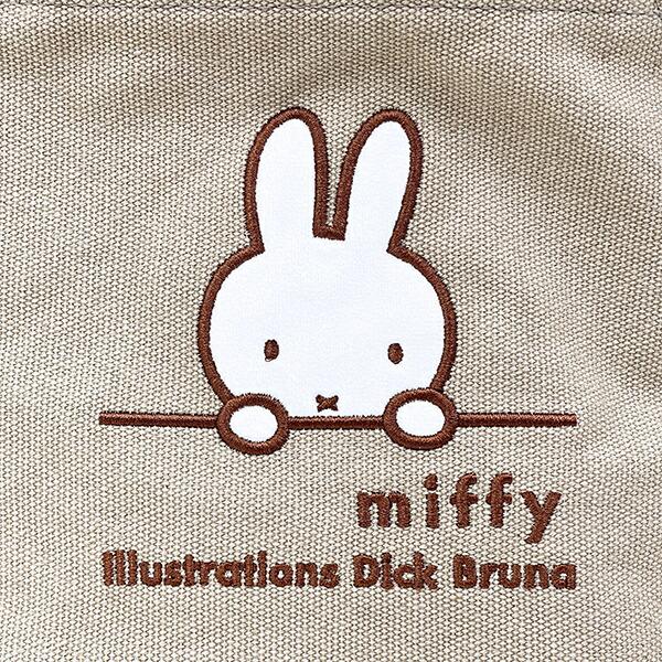 ミッフィー miffy ミニトートバッグ  グレージュ(ミッフィーフェイス) 商品画像2：キャラグッズPERFECT WORLD TOKYO