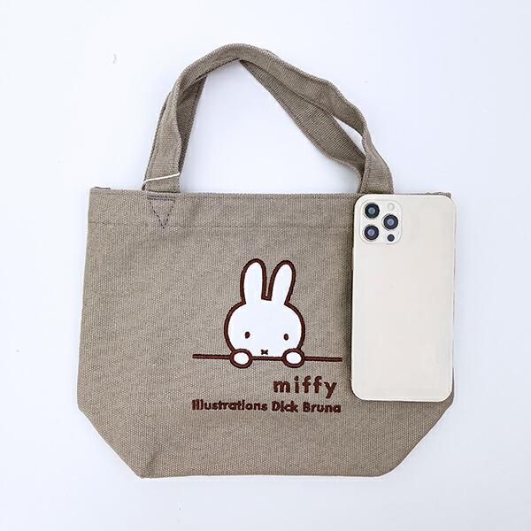 ミッフィー miffy ミニトートバッグ  グレージュ(ミッフィーフェイス) 商品画像5：キャラグッズPERFECT WORLD TOKYO