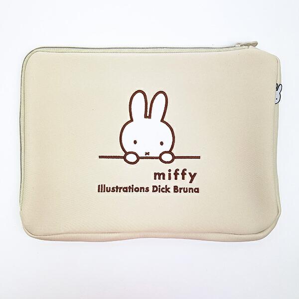 ミッフィー miffy フラットポーチ ナチュラル ミッフィーフェイス トラベル