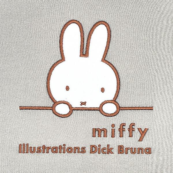 ミッフィー miffy フラットポーチ グレージュ ミッフィーフェイス トラベル 商品画像2：キャラグッズPERFECT WORLD TOKYO