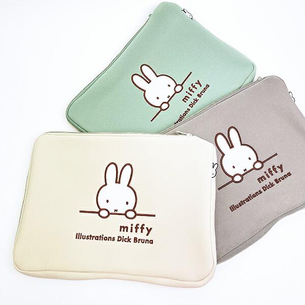 ミッフィー miffy フラットポーチ グレージュ ミッフィーフェイス トラベル 商品画像6：キャラグッズPERFECT WORLD TOKYO