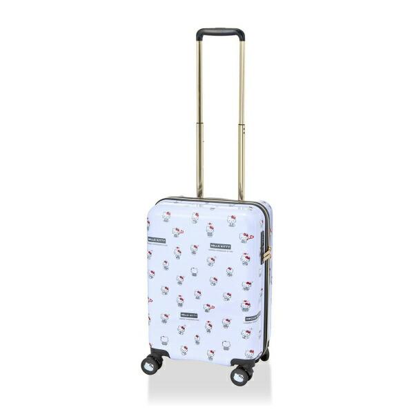 サンリオ ハローキティ ドリンクホルダー付き ジッパータイプ スーツケース  Sサイズ (ホワイト) Sanrio 商品画像3：キャラグッズPERFECT WORLD TOKYO