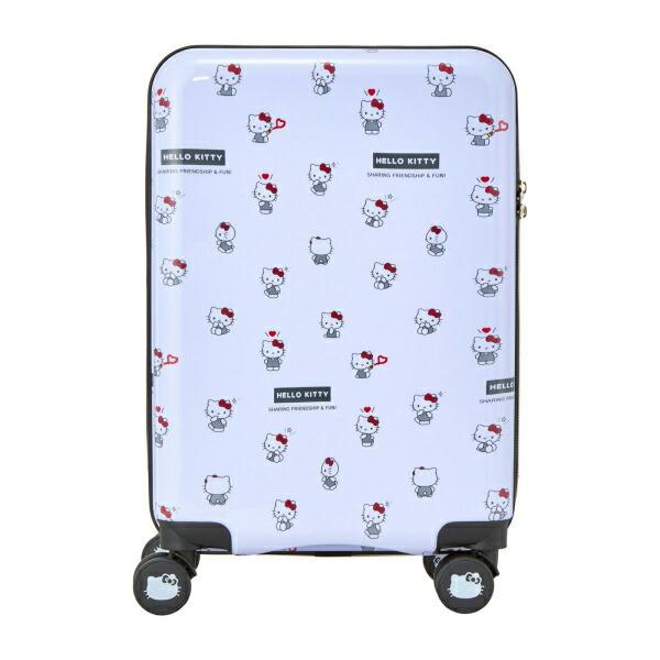 サンリオ ハローキティ ドリンクホルダー付き ジッパータイプ スーツケース  Sサイズ (ホワイト) Sanrio 商品画像5：キャラグッズPERFECT WORLD TOKYO