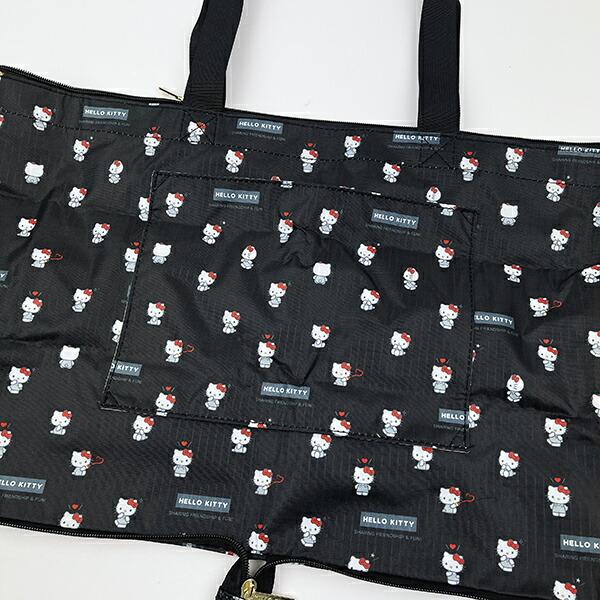 サンリオ ハローキティ 折りたたみトートバッグ ブラック Sanrio 商品画像3：キャラグッズPERFECT WORLD TOKYO