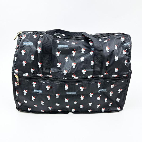 サンリオ ハローキティ 折りたたみボストンバッグ(M) ブラック Sanrio 商品画像2：キャラグッズPERFECT WORLD TOKYO