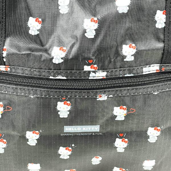 サンリオ ハローキティ 折りたたみボストンバッグ(M) ブラック Sanrio 商品画像3：キャラグッズPERFECT WORLD TOKYO