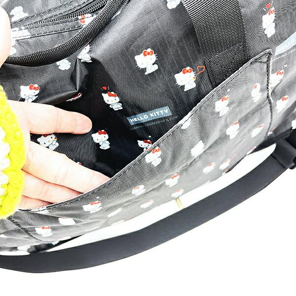 サンリオ ハローキティ 折りたたみボストンバッグ(M) ブラック Sanrio 商品画像5：キャラグッズPERFECT WORLD TOKYO
