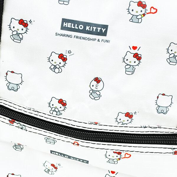 サンリオ ハローキティ 折りたたみボストンバッグ(M) ホワイト Sanrio 商品画像3：キャラグッズPERFECT WORLD TOKYO