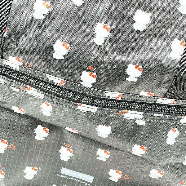 サンリオ ハローキティ 折りたたみボストンバッグ(L) ブラック Sanrio 商品画像3：キャラグッズPERFECT WORLD TOKYO