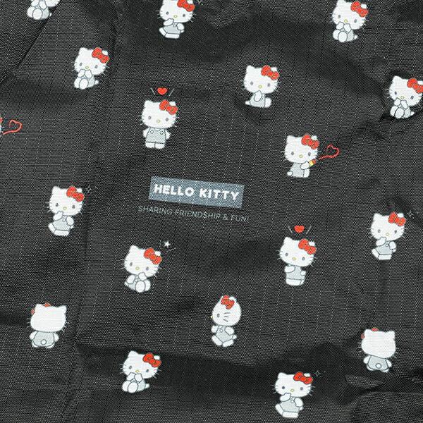 サンリオ ハローキティ モノグラム 折りたたみ保冷保温エコバッグ (ブラック) Sanrio 商品画像2：キャラグッズPERFECT WORLD TOKYO