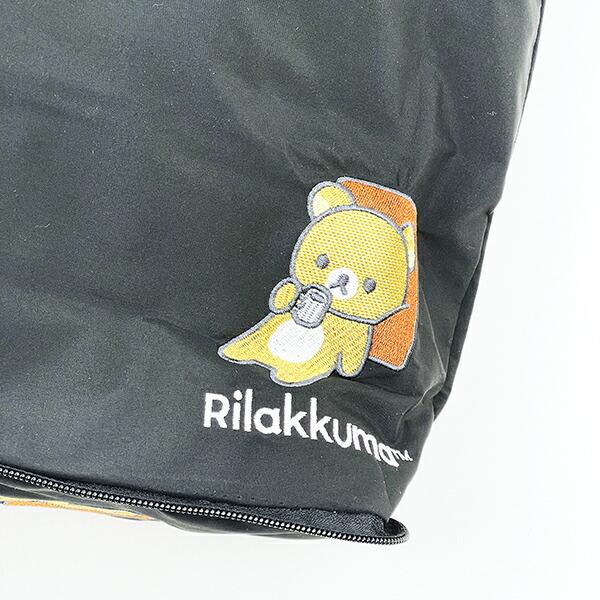 リラックマ 折りたたみトートバッグ ブラック 商品画像2：キャラグッズPERFECT WORLD TOKYO