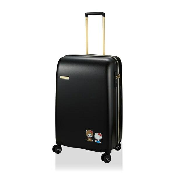 サンリオ ハローキティ × モンチッチ ジッパータイプ スーツケース(81L) ブラック キャリーバッグ 商品画像3：キャラグッズPERFECT WORLD TOKYO