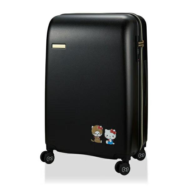 サンリオ ハローキティ × モンチッチ ジッパータイプ スーツケース(81L) ブラック キャリーバッグ 商品画像4：キャラグッズPERFECT WORLD TOKYO