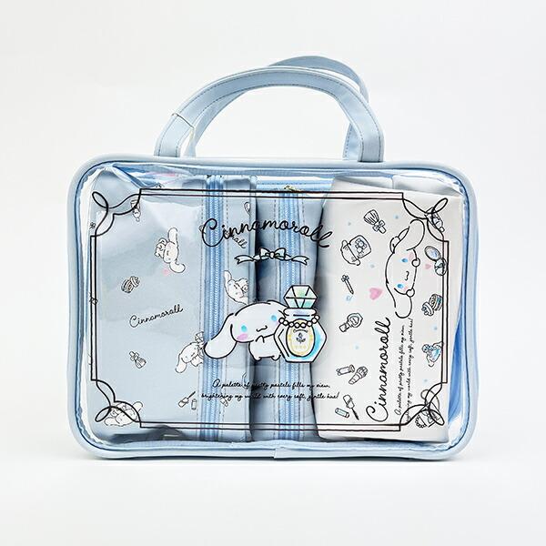 サンリオ シナモロール トラベルポーチセット ブルーコスメ シナモン Sanrio 商品画像2：キャラグッズPERFECT WORLD TOKYO