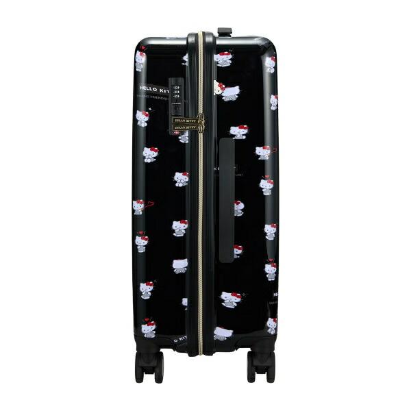 サンリオ ハローキティ カップホルダー付き ジッパータイプ スーツケース(54L) ブラック キャリーバッグ 商品画像6：キャラグッズPERFECT WORLD TOKYO