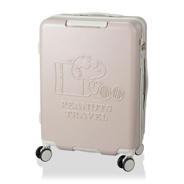 スヌーピー ジョー・クール ジッパータイプ スーツケース 50L (グレージュ) キャリーケース SNOOPY 商品画像2：キャラグッズPERFECT WORLD TOKYO