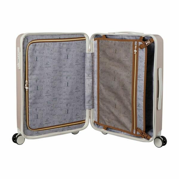 スヌーピー ジョー・クール ジッパータイプ スーツケース 50L (グレージュ) キャリーケース SNOOPY 商品画像11：キャラグッズPERFECT WORLD TOKYO