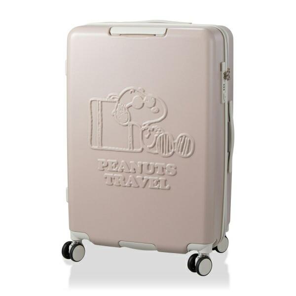 スヌーピー ジョー・クール ジッパータイプ スーツケース 82L (グレージュ) キャリーケース SNOOPY 商品画像2：キャラグッズPERFECT WORLD TOKYO