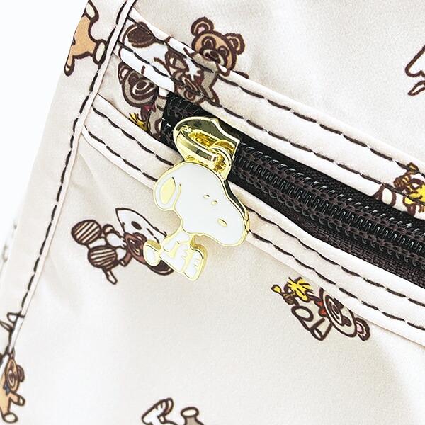 スヌーピー &ベア 折りたたみボストンバッグ(L) ベージュ トラベル SNOOPY 商品画像2：キャラグッズPERFECT WORLD TOKYO