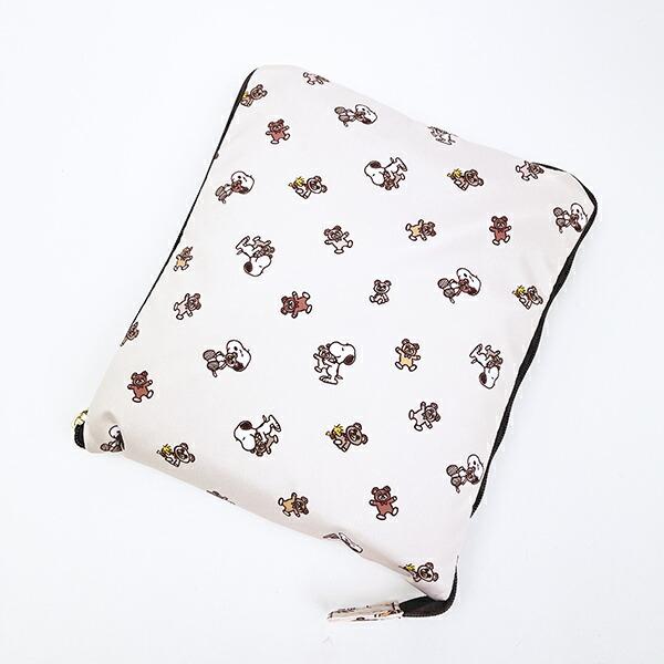 スヌーピー &ベア 折りたたみボストンバッグ(L) ベージュ トラベル SNOOPY 商品画像8：キャラグッズPERFECT WORLD TOKYO