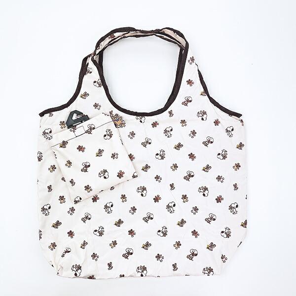 スヌーピー &ベア 保冷＆保温エコバッグ(M) ベージュ SNOOPY