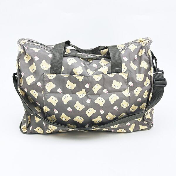 リラックマ 折りたたみボストンバッグ(M) ブラウン 商品画像2：キャラグッズPERFECT WORLD TOKYO