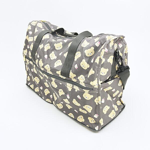 リラックマ 折りたたみボストンバッグ(M) ブラウン 商品画像3：キャラグッズPERFECT WORLD TOKYO