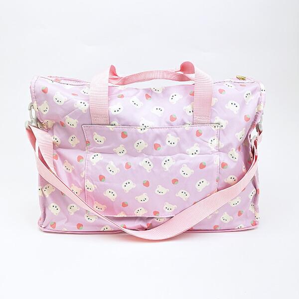 リラックマ コリラックマ 折りたたみボストンバッグ(M) ピンク 商品画像2：キャラグッズPERFECT WORLD TOKYO