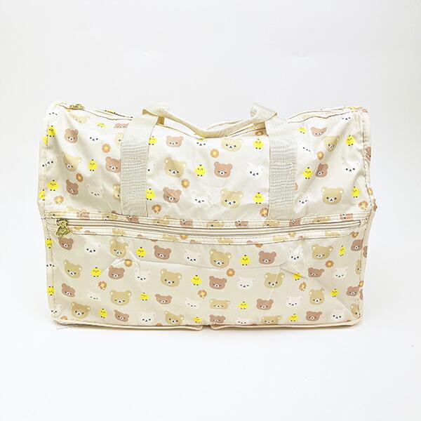 リラックマ コリラックマ 集合 折りたたみボストンバッグ(M) ベージュ