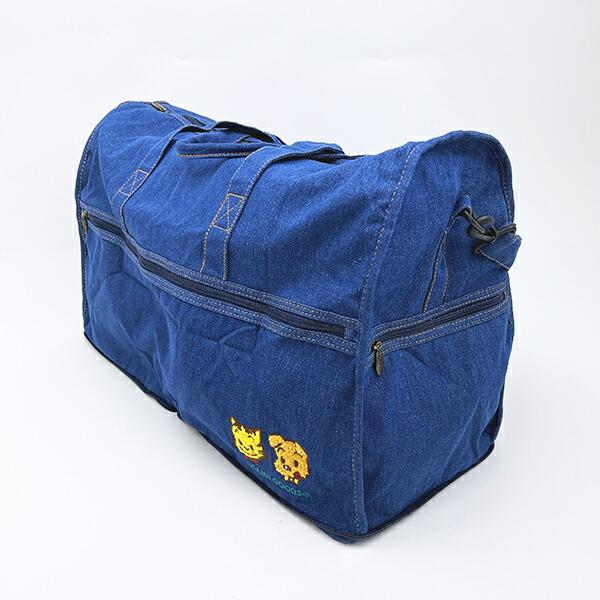 オサムグッズ キャットとドッグ 折りたたみボストンバッグ(L) デニム トラベル OSAMUGOODS 商品画像3：キャラグッズPERFECT WORLD TOKYO