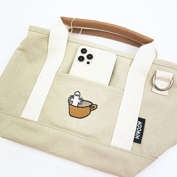 ムーミン ニョロニョロ 2WAY保冷トートバッグ ベージュ ランチ MOOMIN 商品画像3：キャラグッズPERFECT WORLD TOKYO