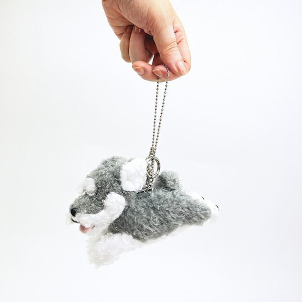フラッピー ミニチュアシュナウザー バッグチャーム キーホルダー マスコット りぶはあと 商品画像5：キャラグッズPERFECT WORLD TOKYO