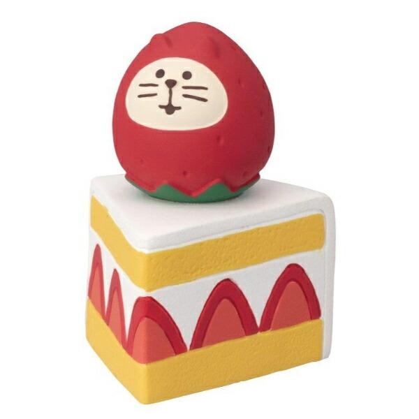 デコレ(DECOLE) コンコンブル 洋菓子コンブルジャンボないちごフェア いちご猫だるまのショートケーキ フィギュア 置物 商品画像1：キャラグッズPERFECT WORLD TOKYO
