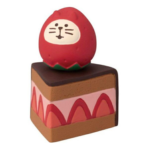 デコレ(DECOLE) コンコンブル 洋菓子コンブルジャンボないちごフェア いちご猫だるまのチョコケーキ フィギュア 置物 商品画像1：キャラグッズPERFECT WORLD TOKYO