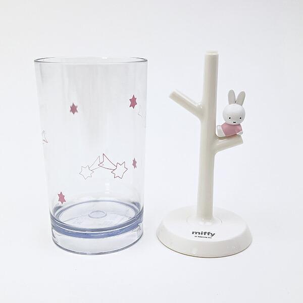 ミッフィー miffy おすわりミッフィー うがいコップ＆スタンド (ピンク) 商品画像2：キャラグッズPERFECT WORLD TOKYO