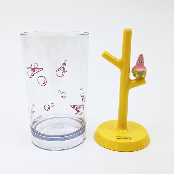 スポンジボブ パトリック うがいコップ&スタンド (ピンク) 商品画像2：キャラグッズPERFECT WORLD TOKYO