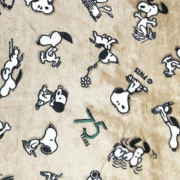 スヌーピー セブンティファイヴ ウォームクロス(S) ブラウン ひざ掛け ブランケット PEANUTS 75th SNOOPY 商品画像3：キャラグッズPERFECT WORLD TOKYO