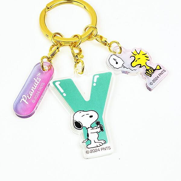 スヌーピー 『Y』 イニシャル3連アクリルキーホルダー (グリーン) SNOOPY 商品画像2：キャラグッズPERFECT WORLD TOKYO